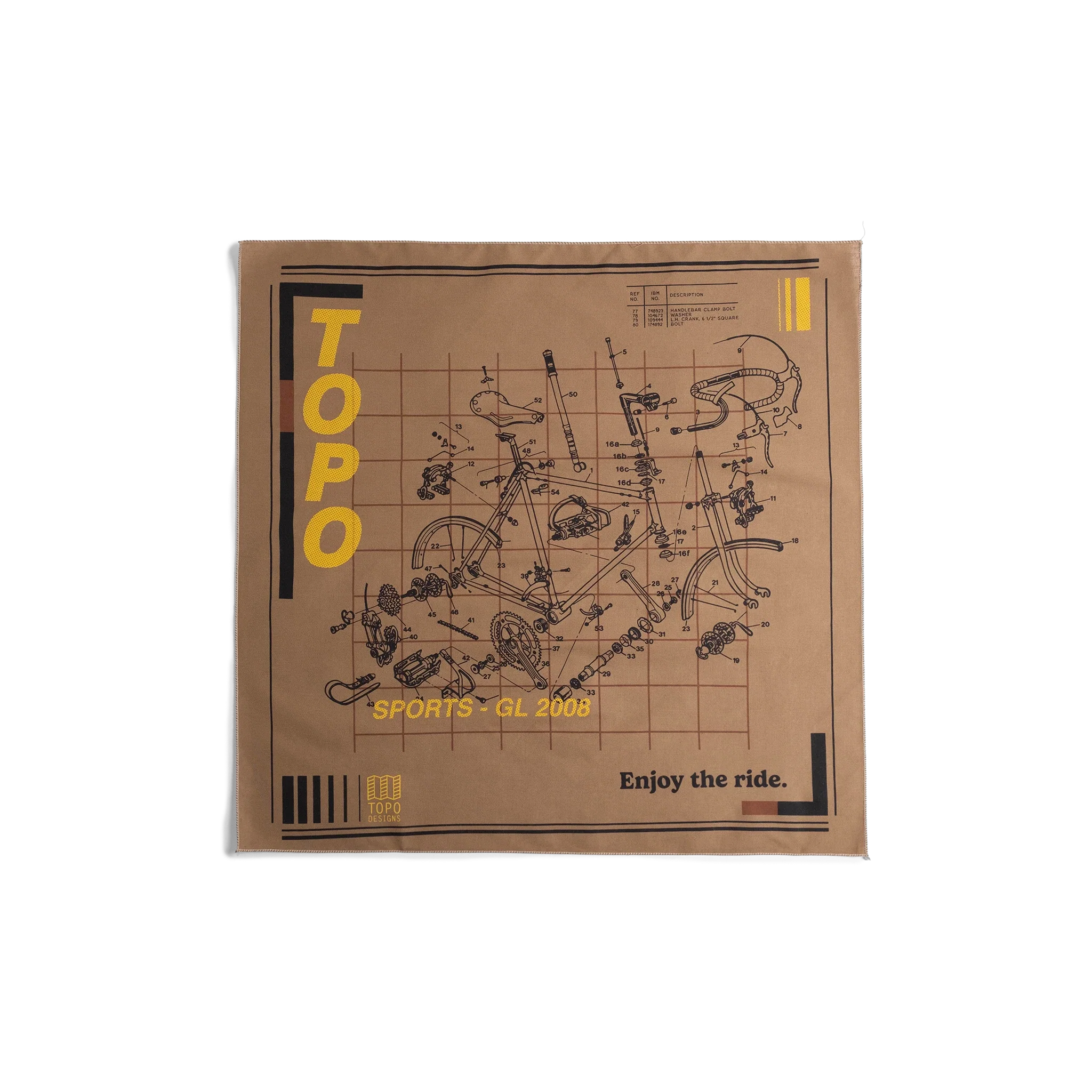 Topo Designs x Pine Printshop Enjoy The Ride Bandana
