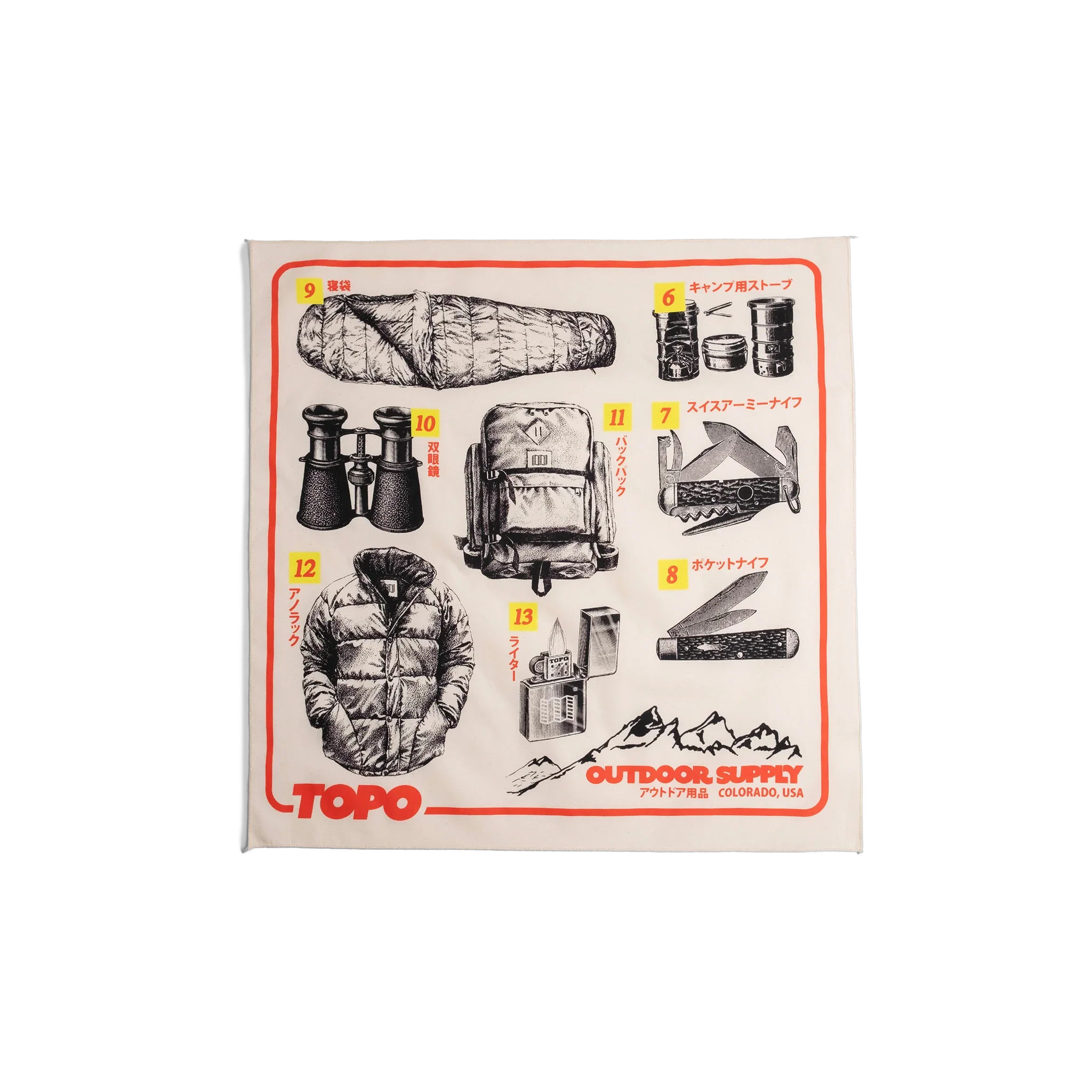Topo Designs x Pine Printshop Catalog Bandana